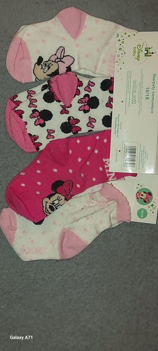 Disney baby Myszka Minnie skarpetki niemowlęce 4szt. rozmiar 16-17