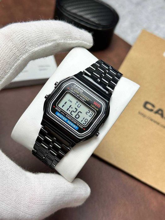 Годинник Casio Vintage A159 Total Black | касіо A168 | часы касыо A159