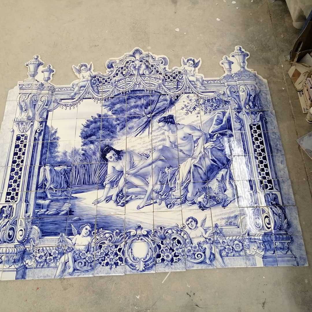 Paineis de azulejo 100% pintados à mão