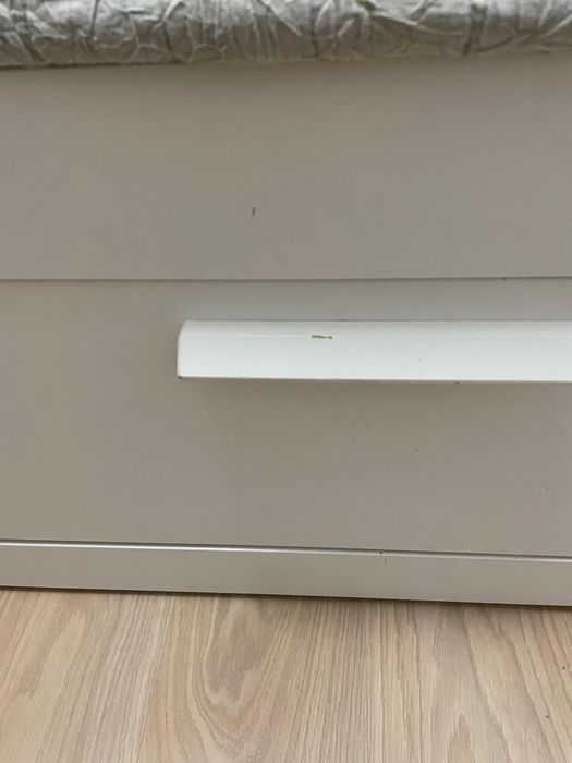 IKEA Brimnes rama leżanki z 2 szufladami, biały, 80x200