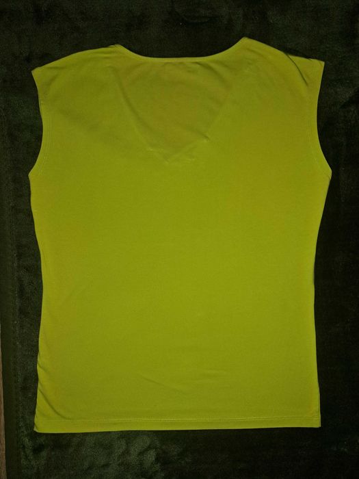 T-shirt oliwkowy bluzka Mohito