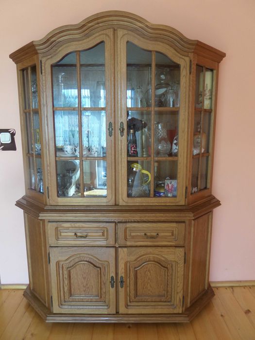 piękna dębowa witryna kredens stan bdb wysyłka dowóz
