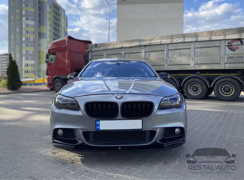 Диффузор губа сплитер  BMW 5 F10 м пакет бампер накладка бмв ф