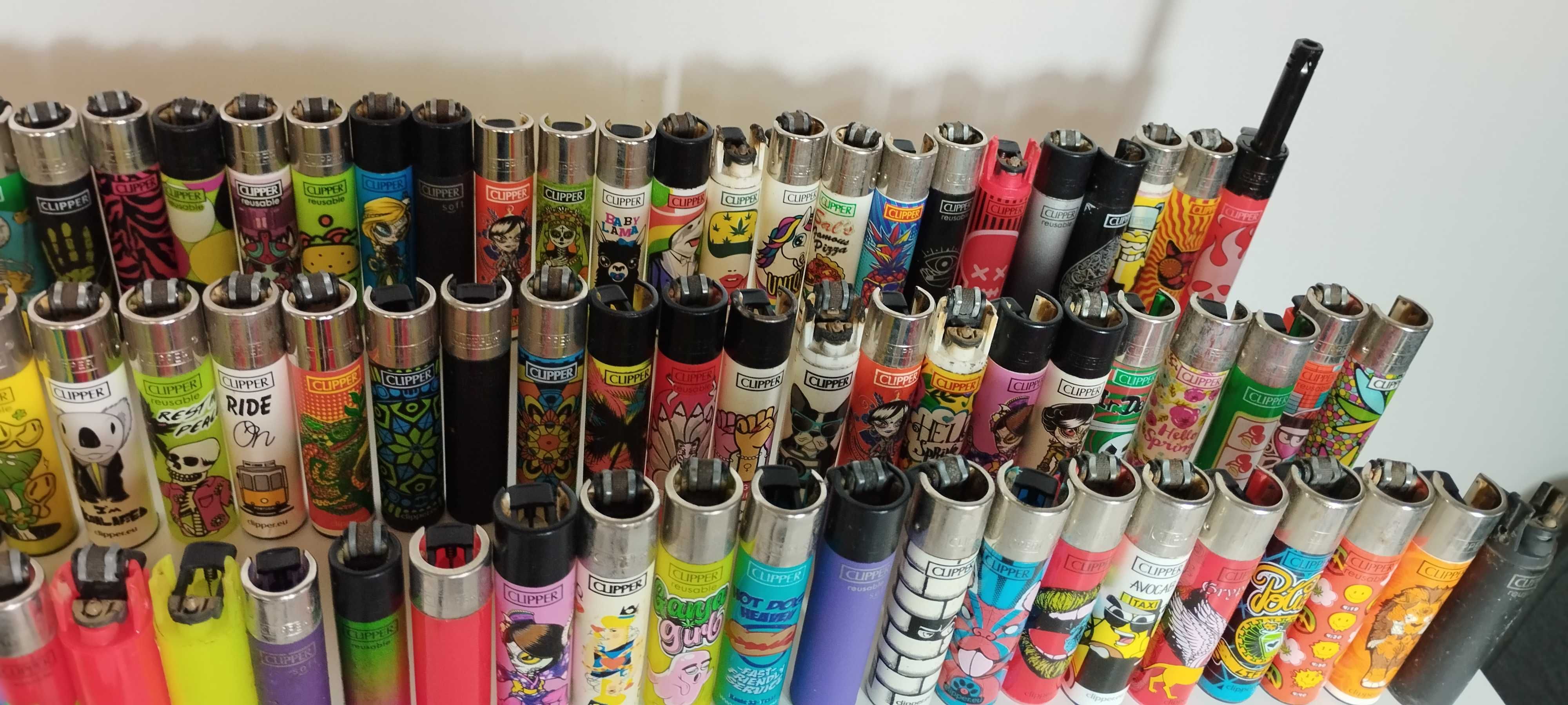 Lote mais de 100 isqueiros - bic e clippers