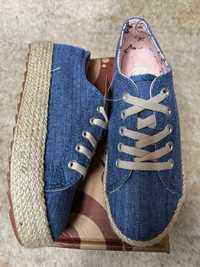 espadryle trampki Kylie Crazy roz 29/18 cm niebieskie sznurowane