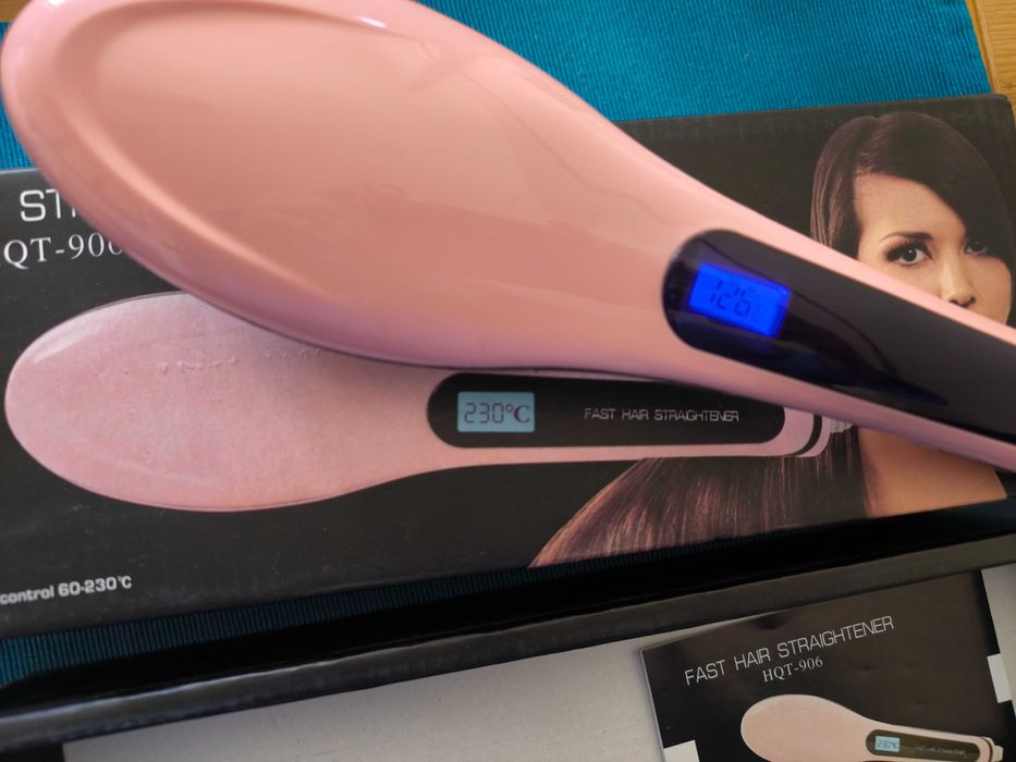 Escova de cabelo alisadora elétrica