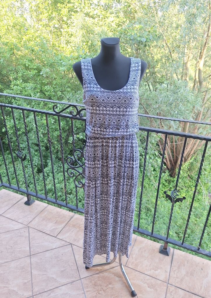 Długa sukienka maxi 95 % wiskoza marka Izabel London rozmiar M 38