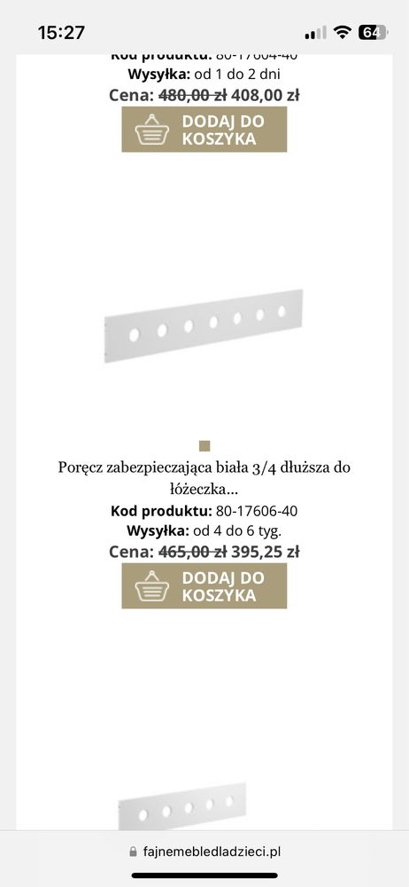 Flexa łóżko pietrowe elementy