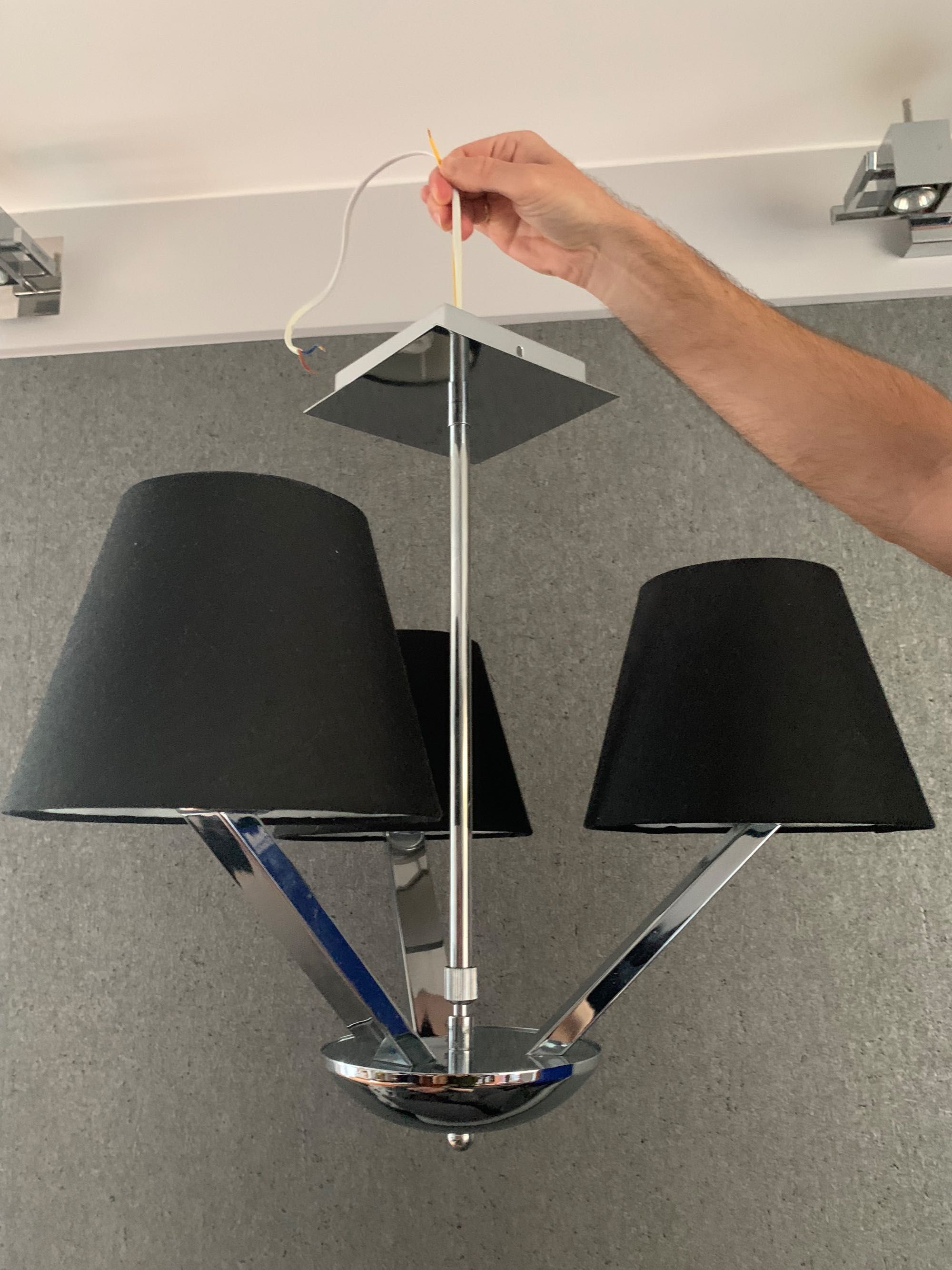 Lampa sufitowa MAXlight Orlando 5103/3A Cr WH chrom/czarny + kinkiety
