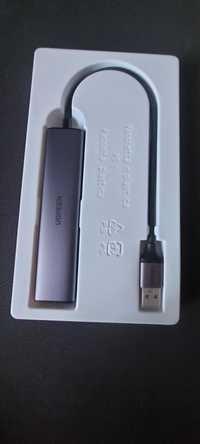 UGREEN USB Ethernet-адаптер 1000/100 Мбит/с USB3.0/USB2.0 HUB USB-RJ45