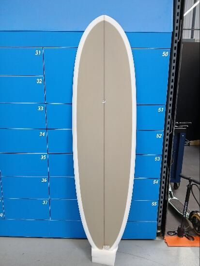 Prancha de surf híbrida em resina 6'4 40L com 3 quilhas - caqui