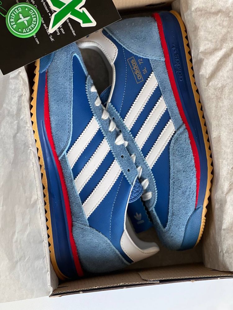 Чоловічі Кеди Adidas Sl 72 Blue White  (Сині),адідас сл,adidas sl 72 b