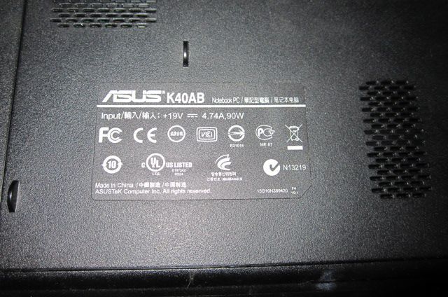 Корпус ноутбук Asus K40 нижняя часть