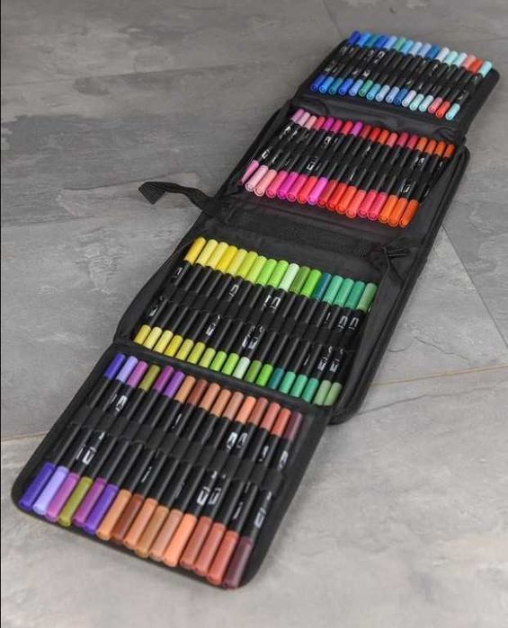 Акварельні маркери із сумкою для малювання 48 60 80 100 120 шт маркеры