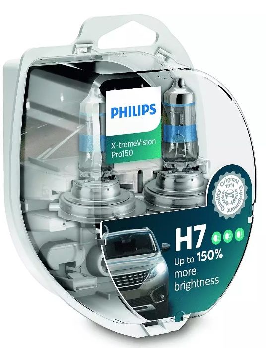 NOVAS Lâmpadas Philips X-treme Vision PRO150 H1/H4/H7/H11/HB3/HB4/HIR2