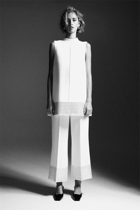 Sukienka mini tunika z koralikami XS nowa kolek biała PROMOCJA EDITION