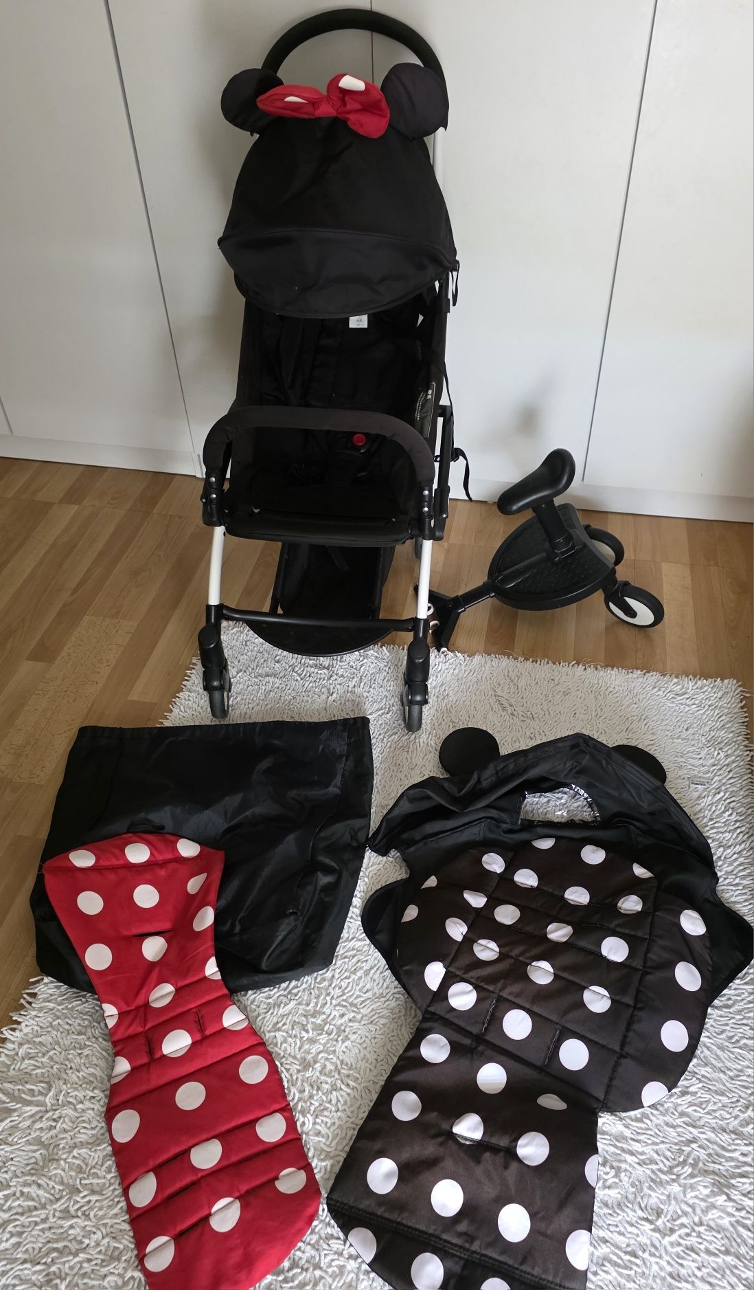 Carrinho Mickey/Minnie + plataforma + extras