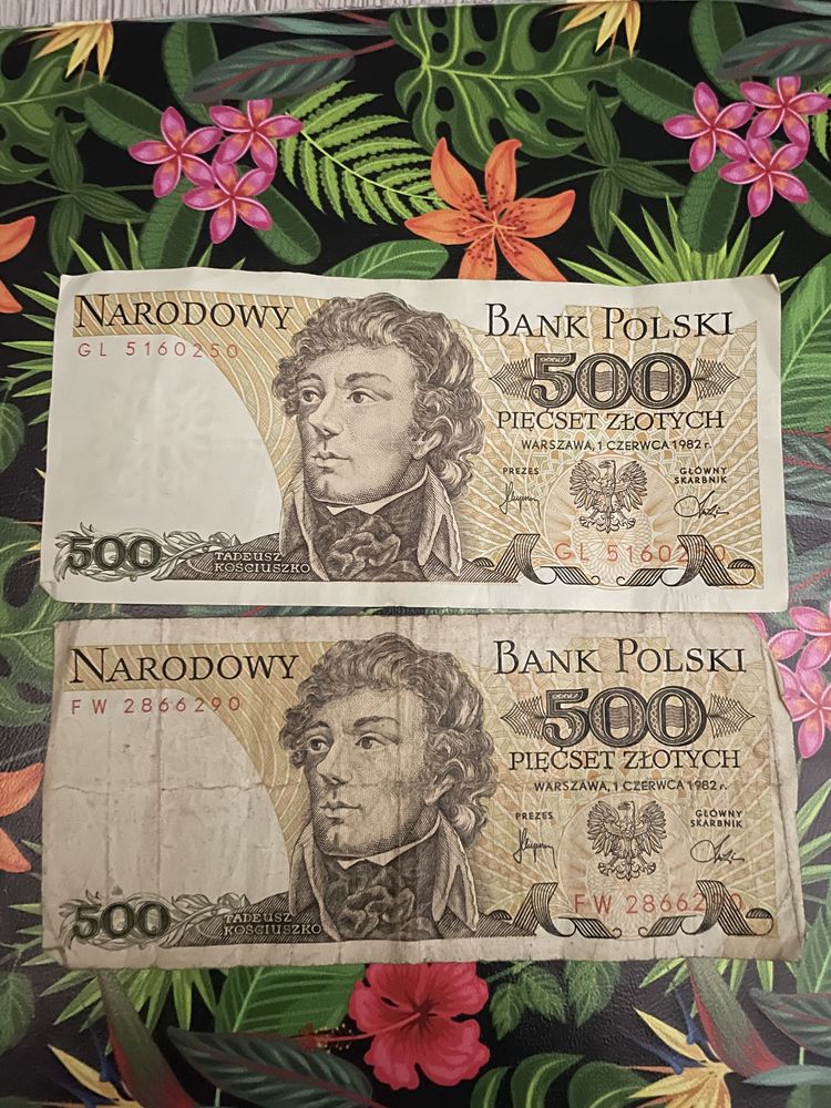 Banknoty 500 zł 1982r