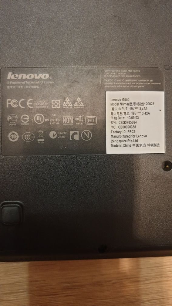 Ноутбук Lenovo G550