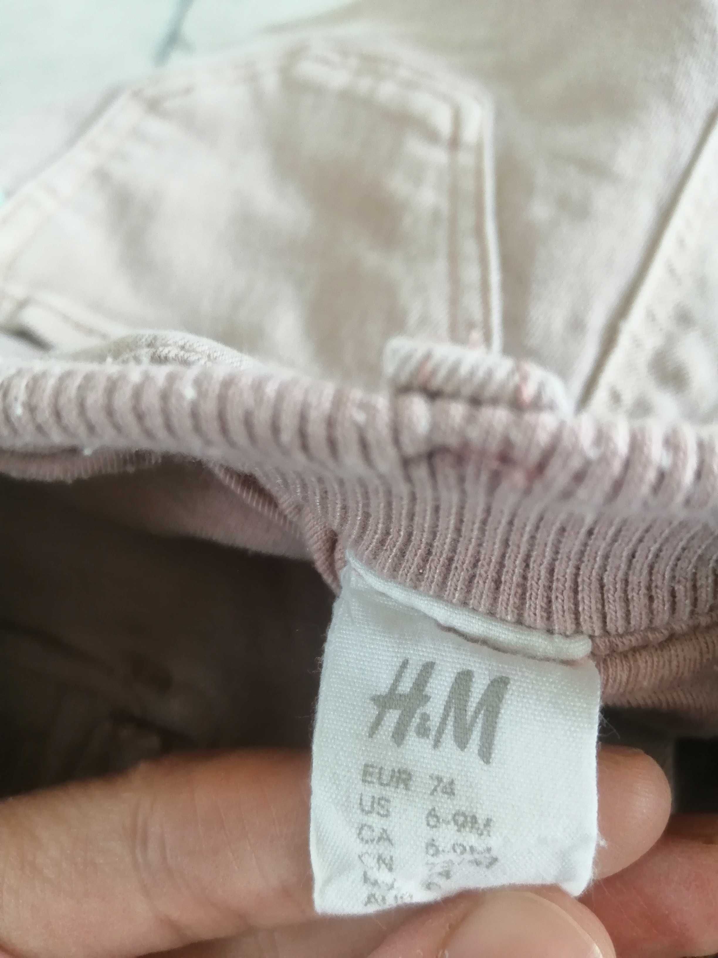 Ocieplane spodnie, treginsy H&M rozm. 74 (6-9 m.)