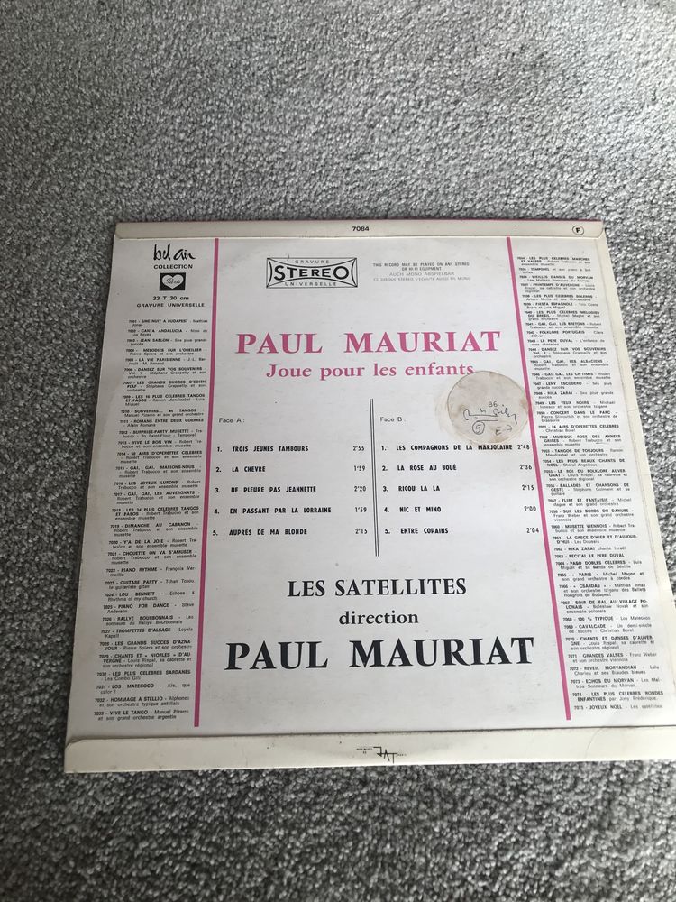 Vinil Paul Mauriat Joue pour les enfants