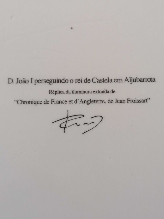 Bandeja  D. João I perseguindo o rei de Castela em Aljubarrota