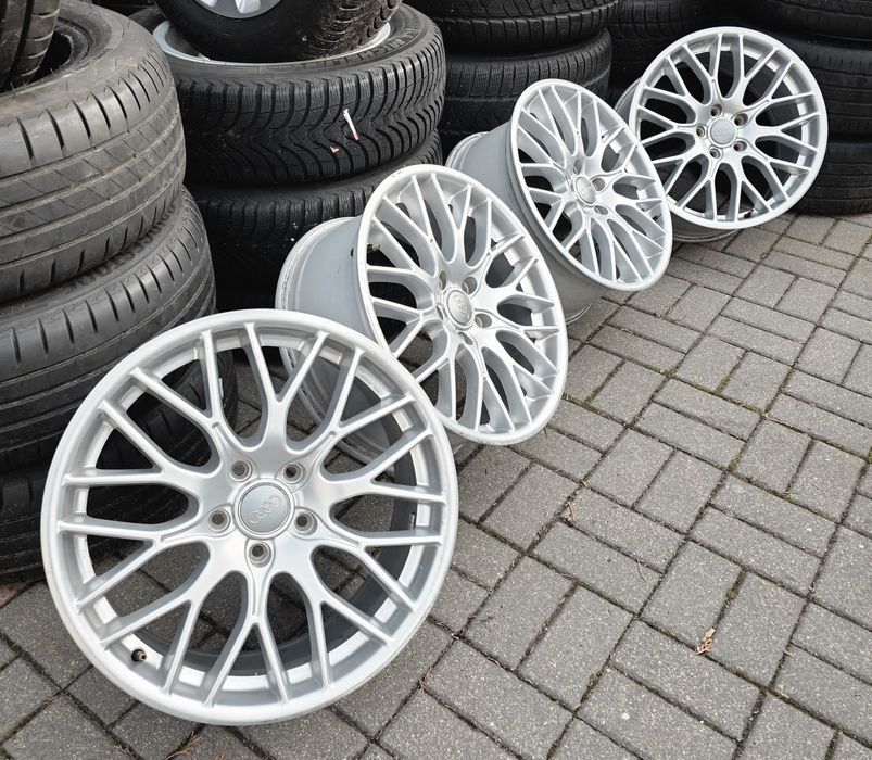 Audi VW Seat 18" 5x112 Srebrne Koła Felgi Alufelgi Komplet