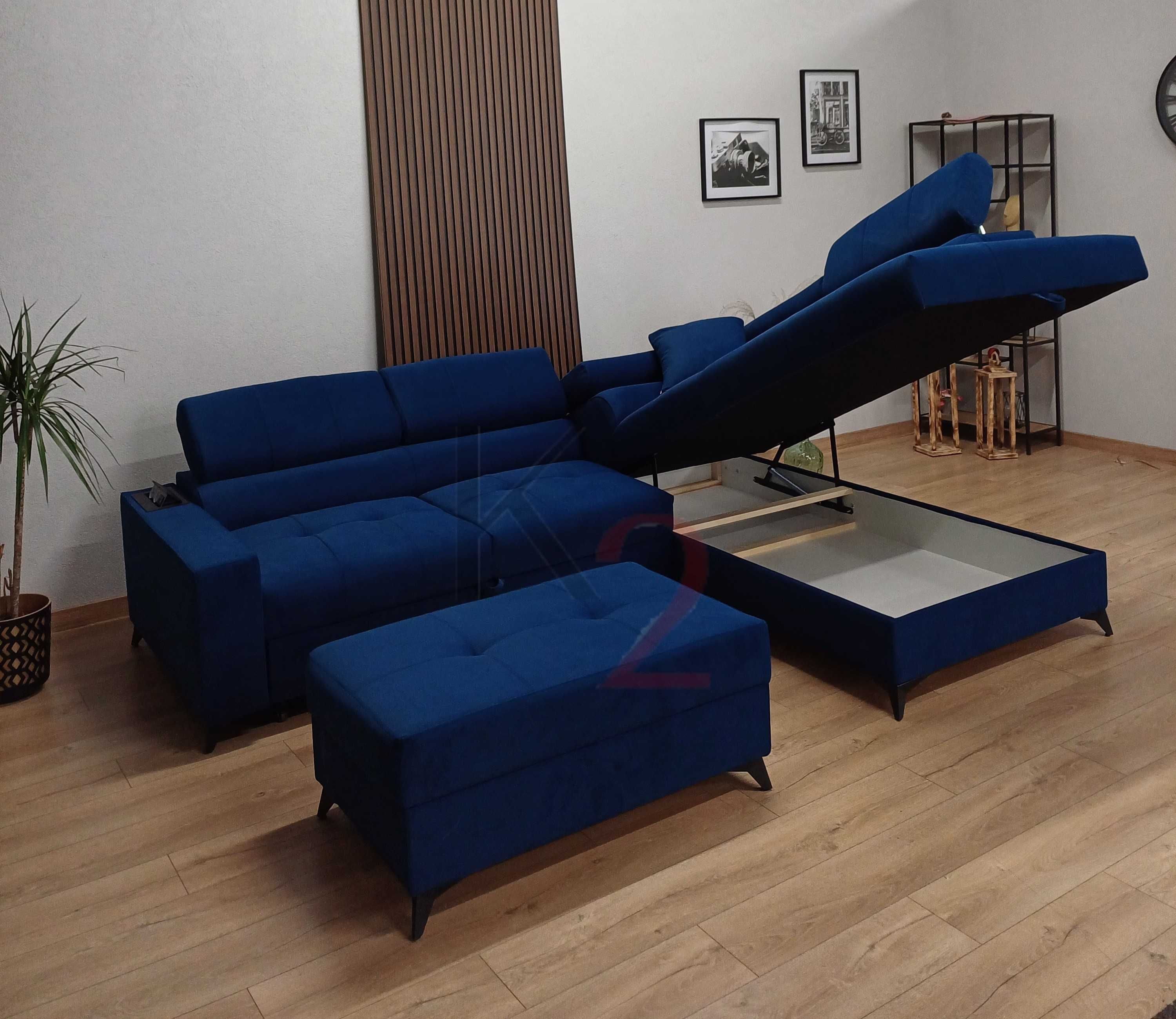 Narożnik  Nowość Fuks + Usb , Rogówka do spania ,Kanapa, Sofa +Gratis