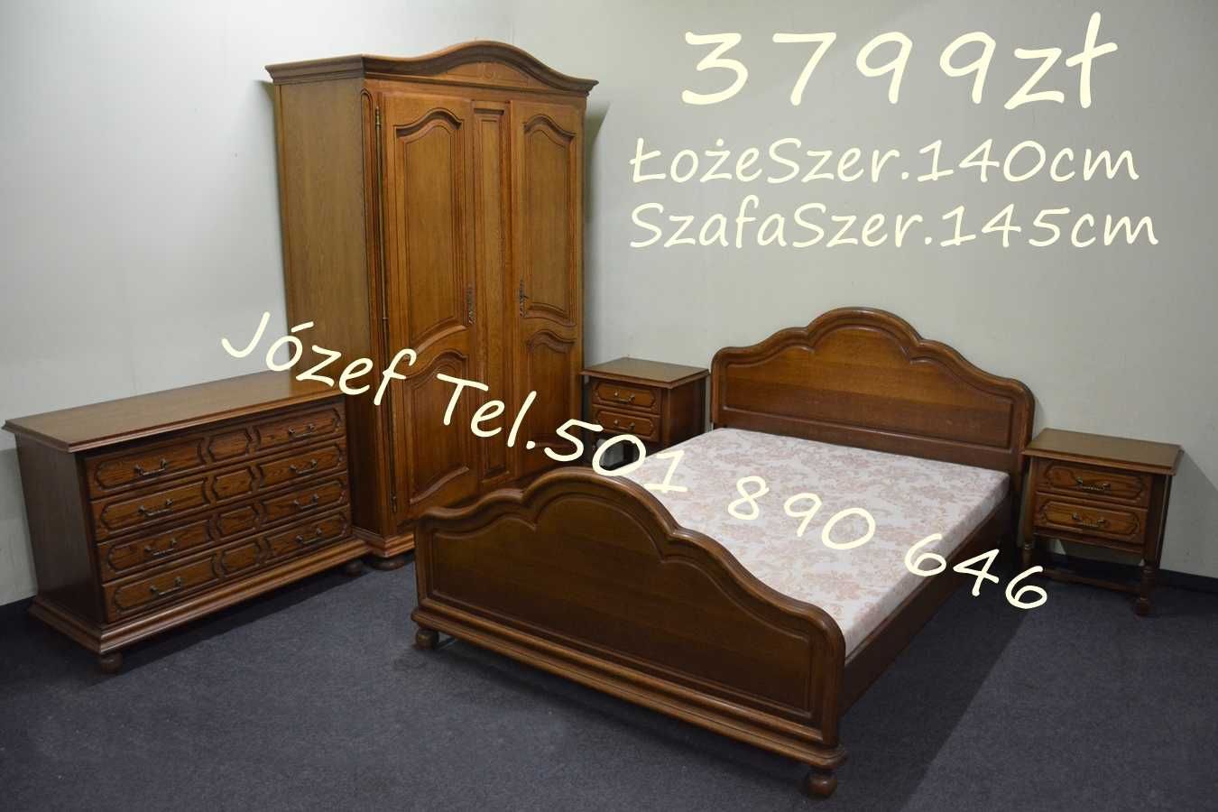 Piękna Sypialnia Stylowa, Szafa, Łóżko, Komoda, Szafki Nocne. Dowozimy