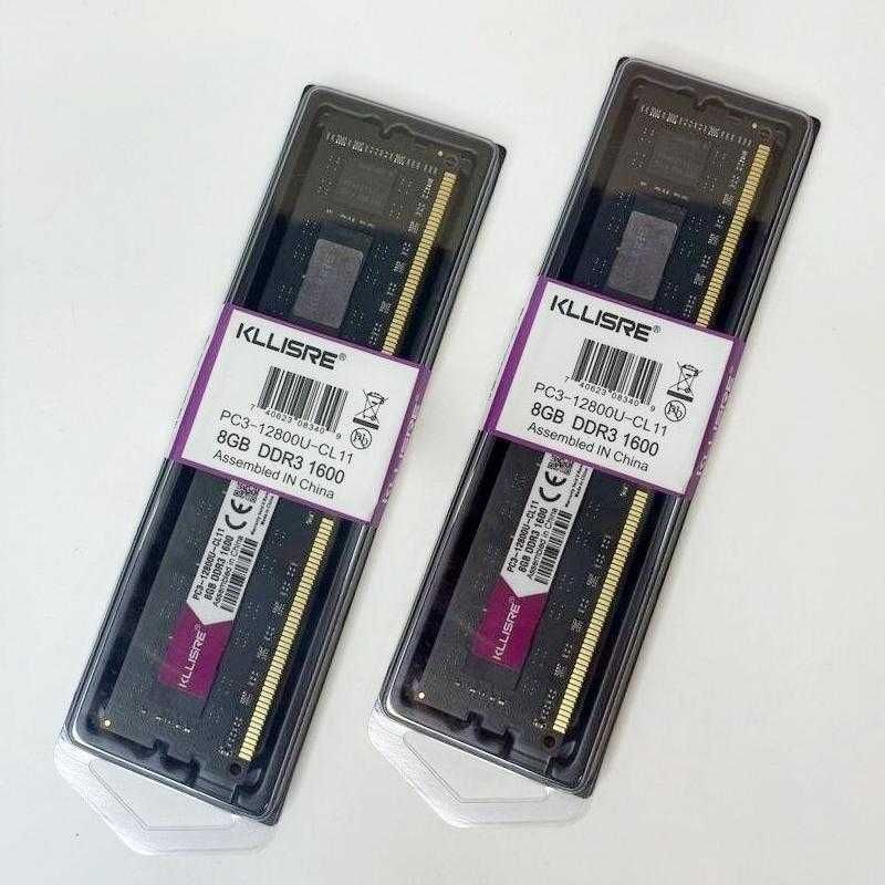 Нова оперативна пам'ять 16 GB (2х8GB) DDR3 PC3 12800U 1600 Mhz