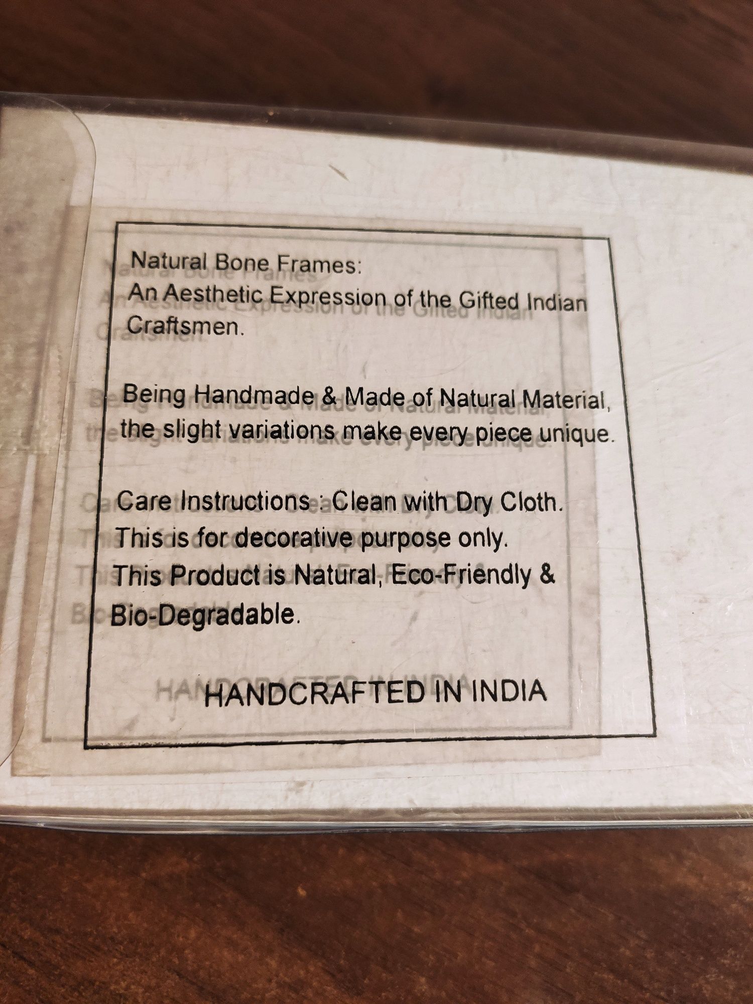 Małe ramki India indyjskie rękodzieło kość naturalna produkt naturalny