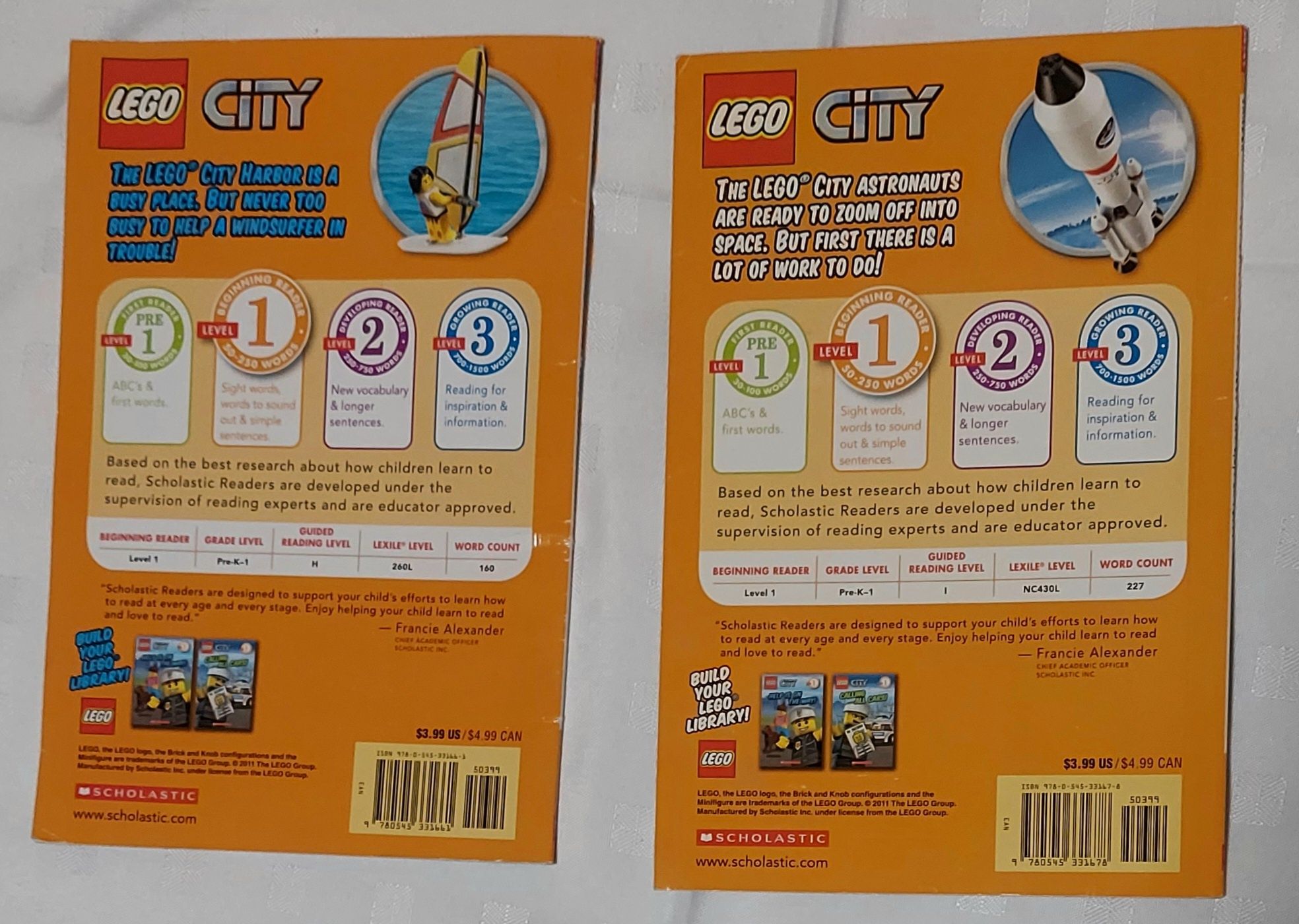 Książeczki Lego City , wersja angielska.