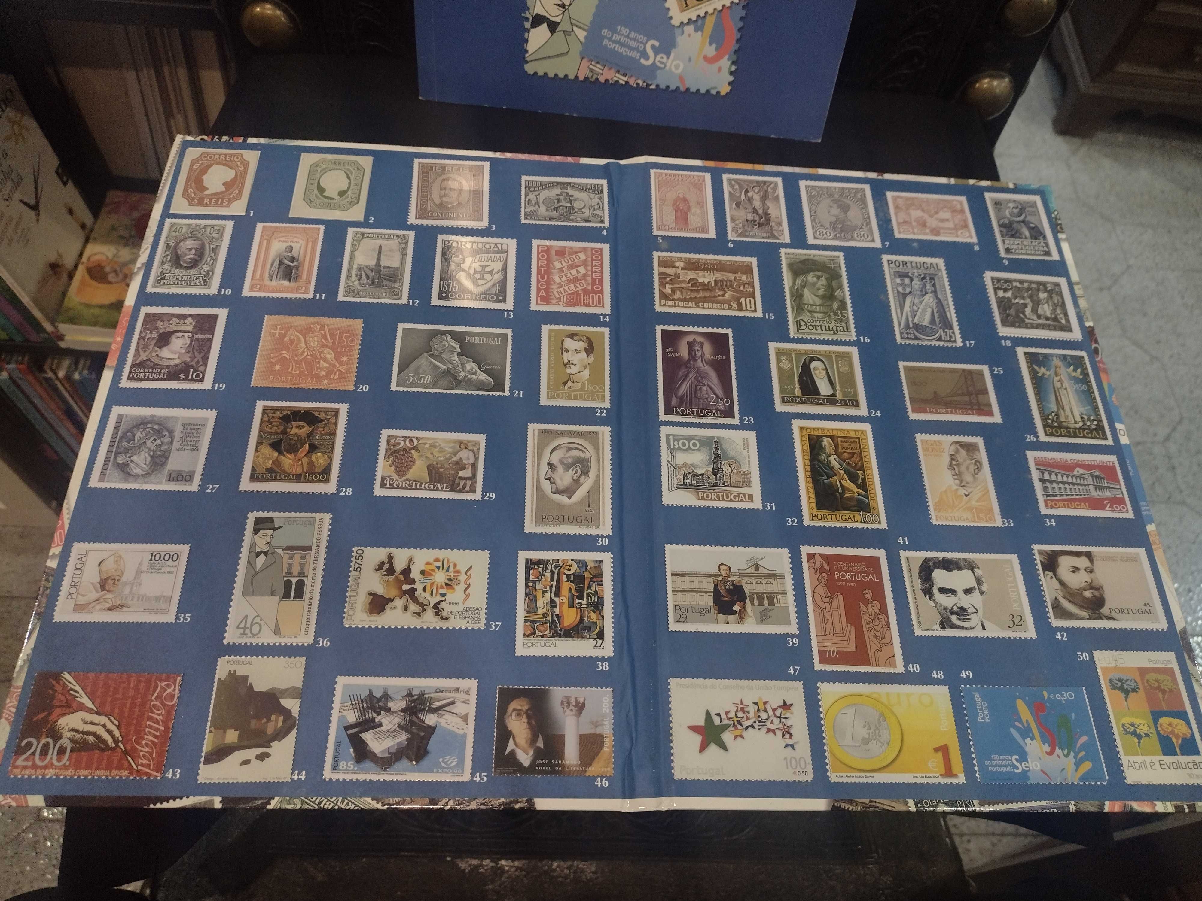 Livro e Colecção selos de Portugal três Séculos de História