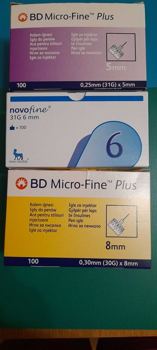 Igły do penów jednorazowe , Novo fine  oraz BD Micro-Fine Plus