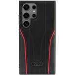 Audi Genuine Leather MagSafe S24 Ultra S928 czarno-czerwony/black-red