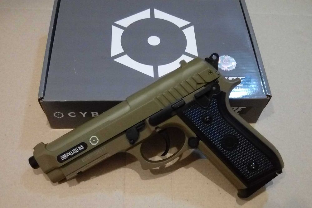 Игрушечный пистолет TAURUS PT92 Metal Slide Tan, детский на пульках