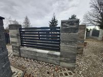 Bloczki modułowe pustaki nowoczesne gładkie ogrodzenie