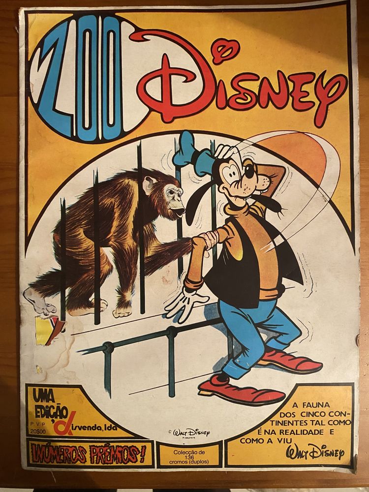 Caderneta Zoo Disney - completa 1980