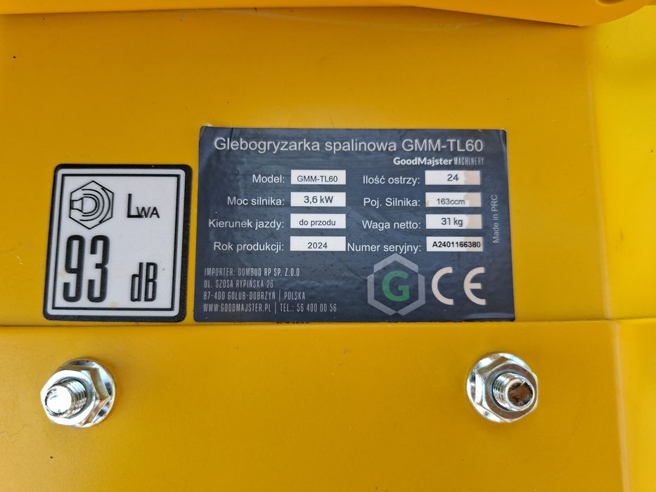 Glebogryzarka spalinowa kultywator GMM-TL60