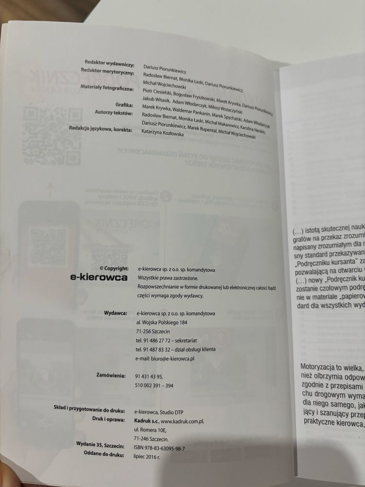 Podrecznik kursanta prawo jazdy kat. B