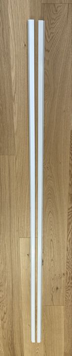 Białe 2 długie profile aluminiowe 207,5x3x1,2cm do ramy moskitiery