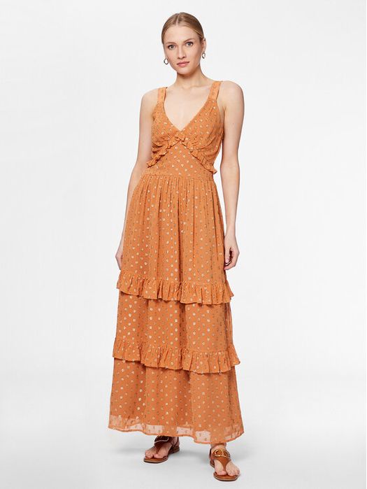 Sukienka letnia pomarańczowa na ramiączkach Twinset 36