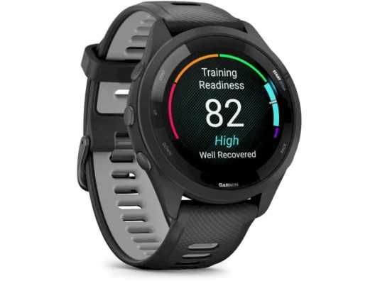 Garmin Forerunner 265 Black Bezel and Case w.Black/Powder GraySilicone