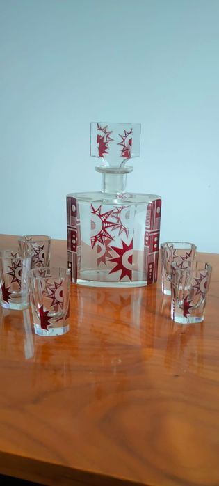 Karafka z kieliszkami Karl Palda-vintage