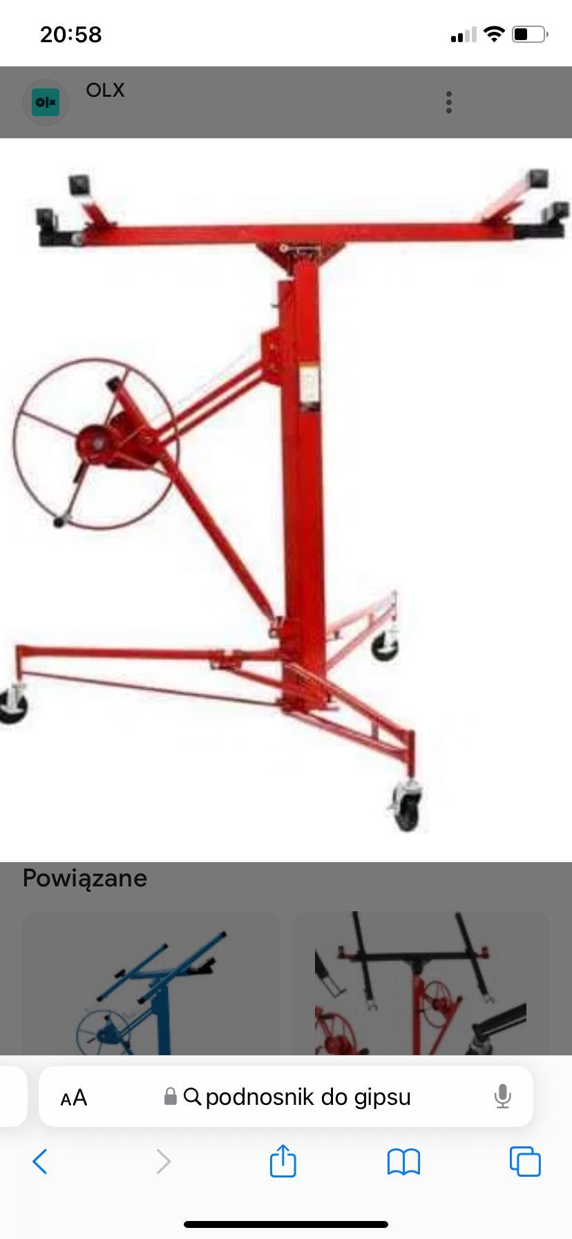 Podnośnik do płyt g-k