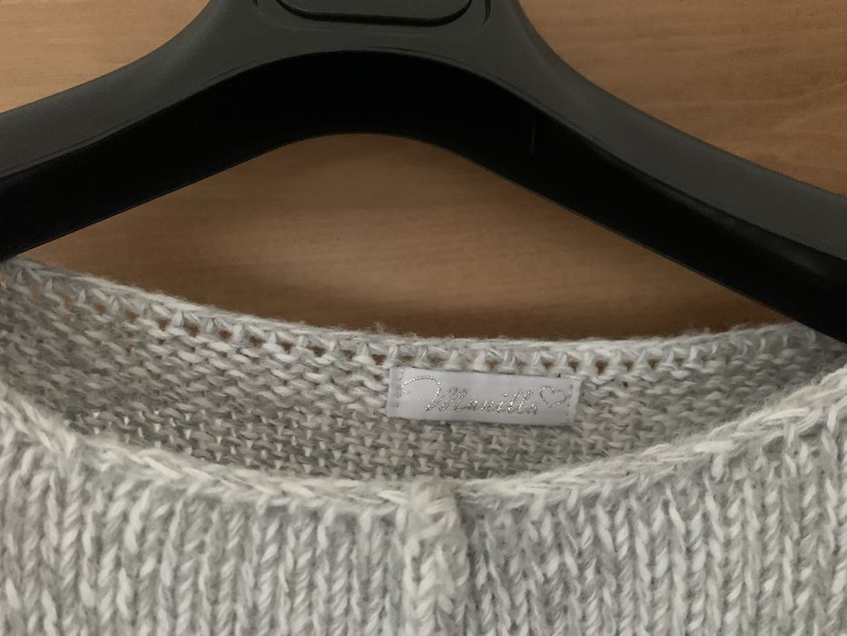 Sukienka szara włoska dzianina XL