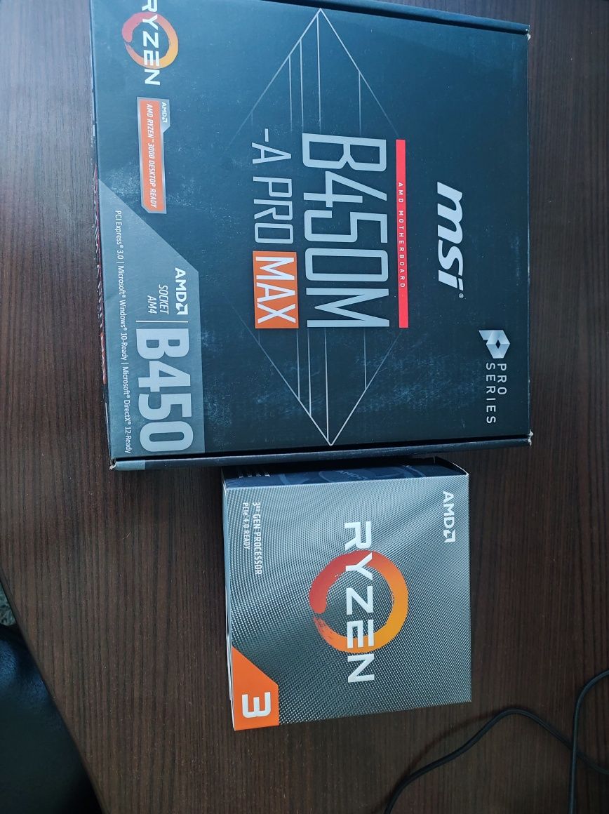 Материнська плата MSI B450+Ryzen 3 3300x