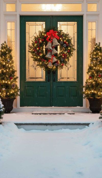 Świąteczna Girlanda Ręcznie Pleciona z Dzwoneczków z Wikliny