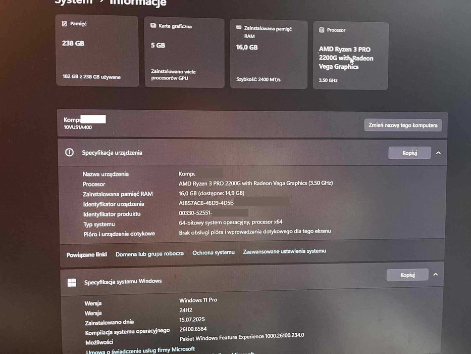 Komputer Stacjonarny Lenovo Thinkcentre m725s