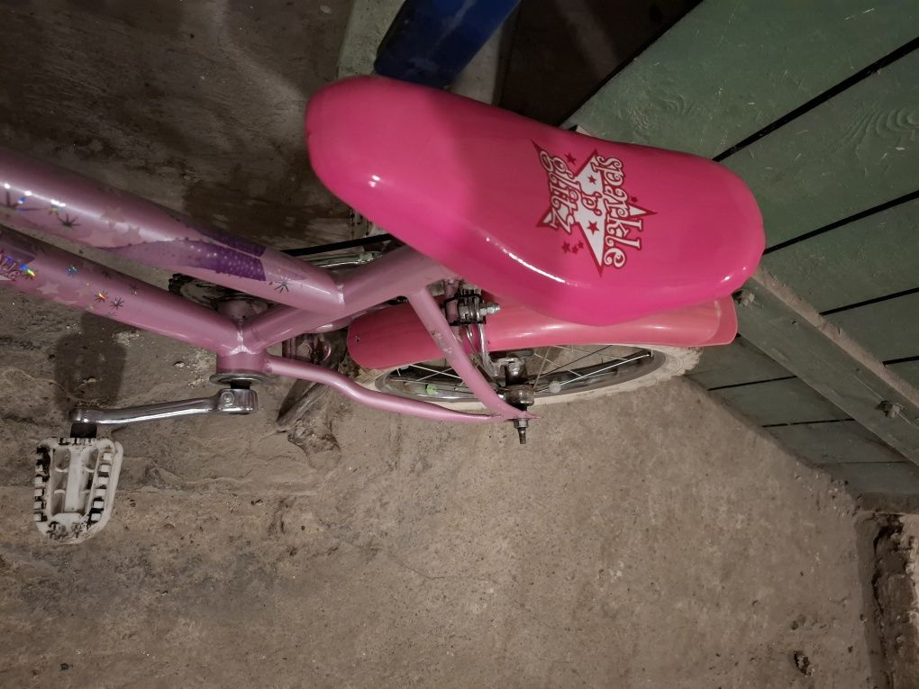 Rowerek dziecięcy, rower różowy, koła 16 cali, rowerek do nauki jazdy